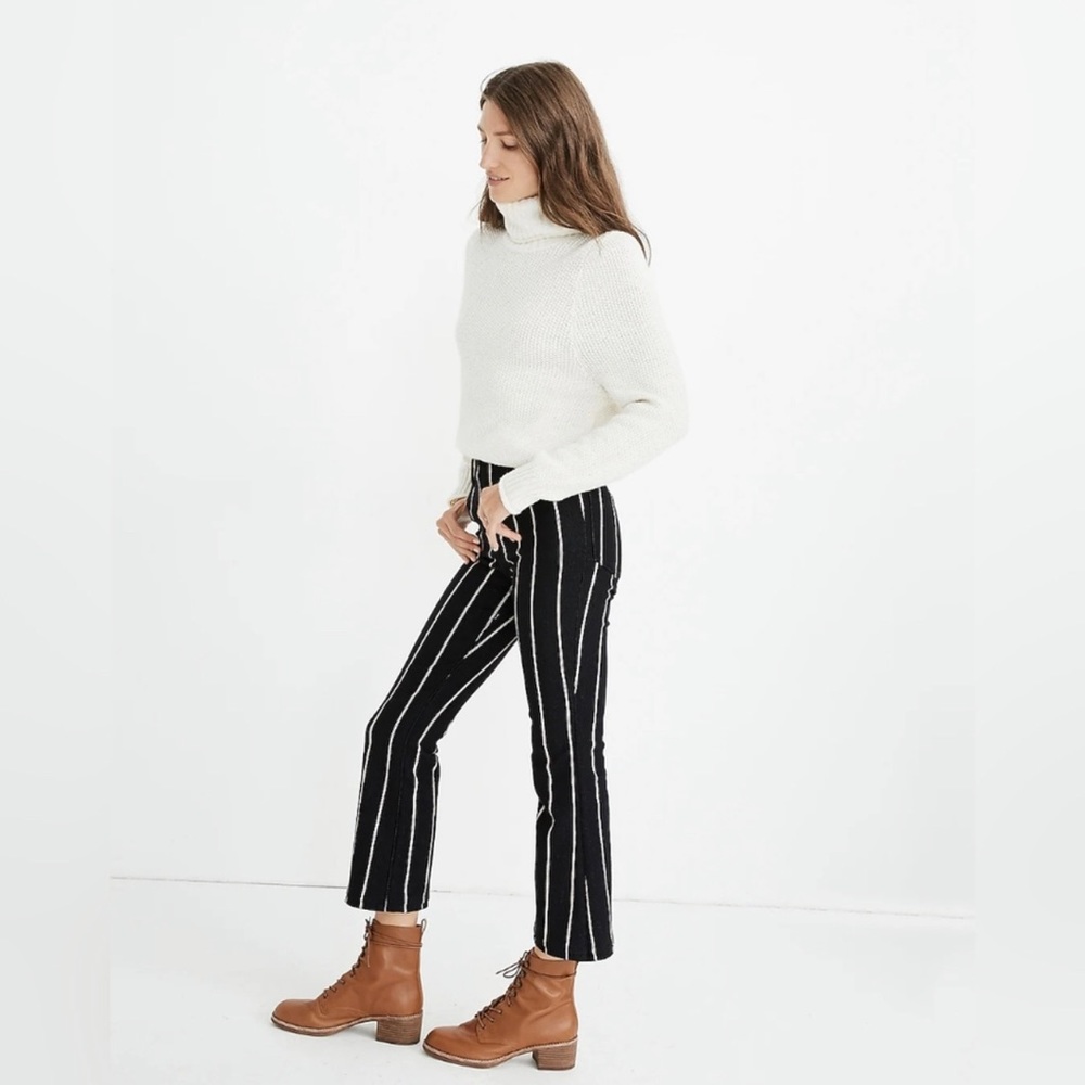 Madewell Cali Demi Boot In Elsie Stripe Size 29